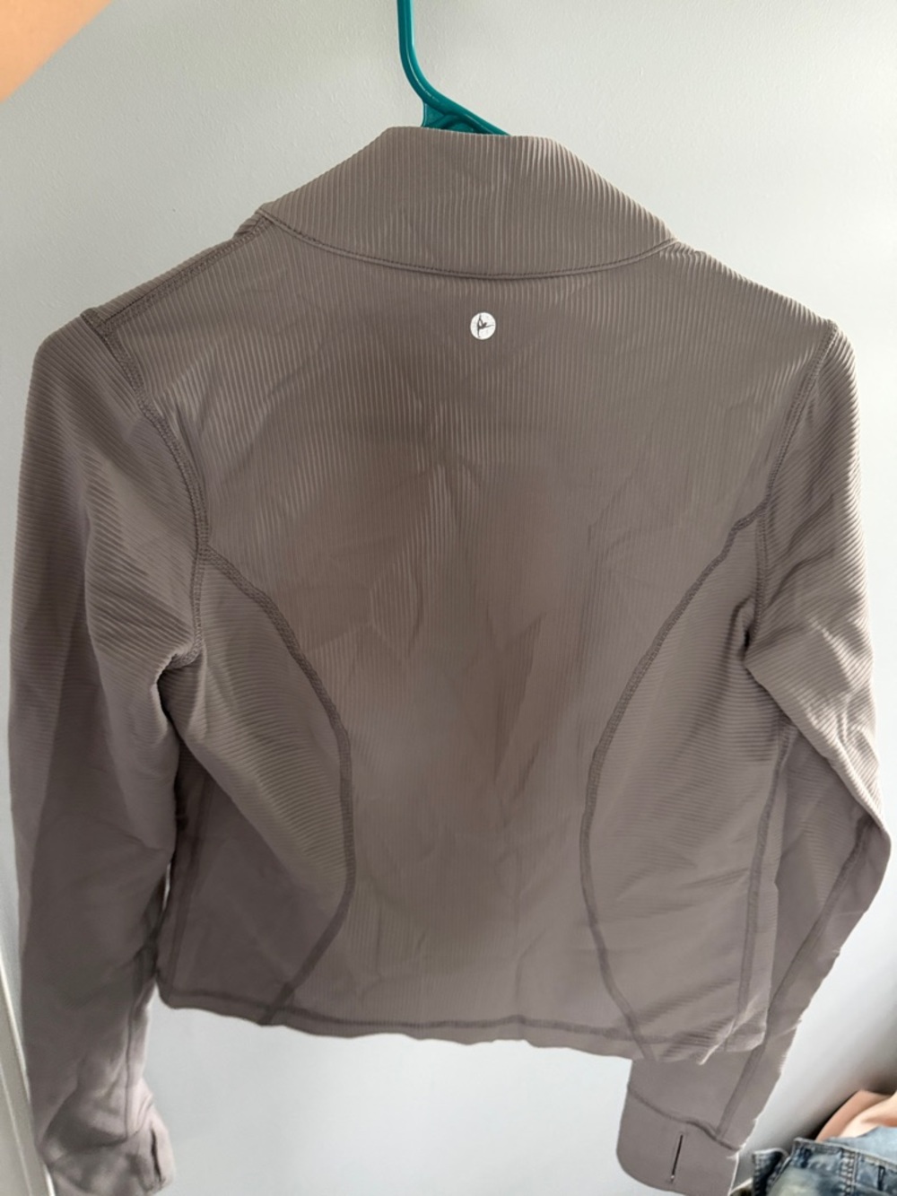 T.J.Maxx Light Gray Ribbed Zip-Front Jacket - Picture 4 of 4